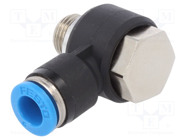 Push-in fitting; threaded,angled 90°; G 1/8"; outside