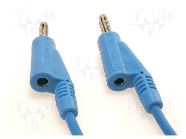 Test lead; PVC; 1m; blue; 20A; 60VDC; Cond.cross sec: 1mm2