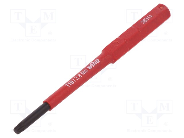 Screwdriver bit; Torx®; TX10; max.3.8Nm; 1kVAC; Overall len: 75mm