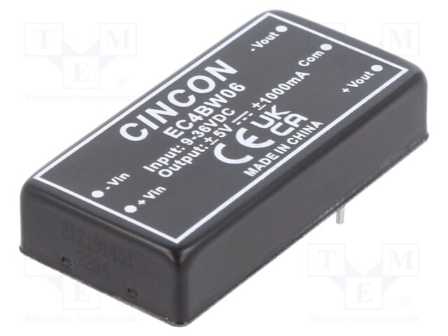 Converter: DC/DC; 10W; Uin: 9÷36V; Uout: 5VDC; Uout2: -5VDC; 2"x1"