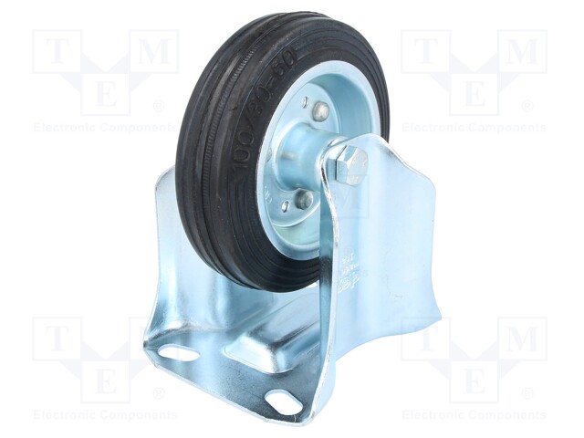 Transport wheel; Ø: 100mm; W: 30mm; H: 128mm; rigid; Dyn.load: 800N