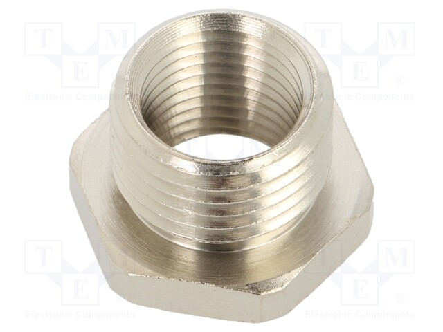 Thread adapter; Int.thread: PG7; Ext.thread: M16; brass