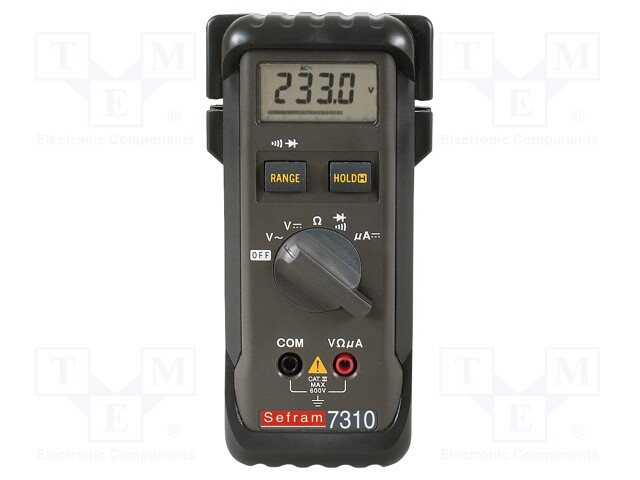 Digital multimeter; LCD 3,75 digit,bargraph; 2x/s; 300÷30MΩ