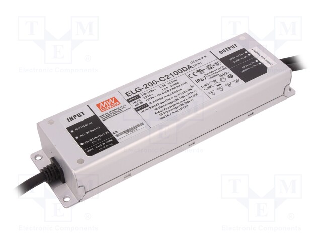 Power supply: switched-mode; Communication: DALI; LED; 201.6W