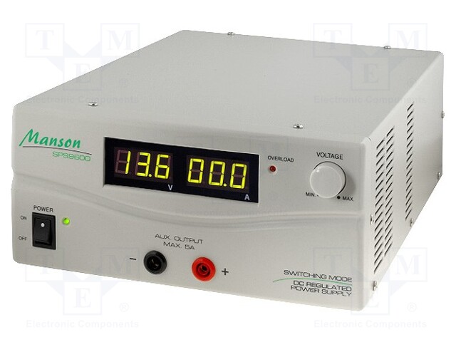 Power supply: laboratory; Channels: 1; Uout: 0÷15VDC; 5A; 60A