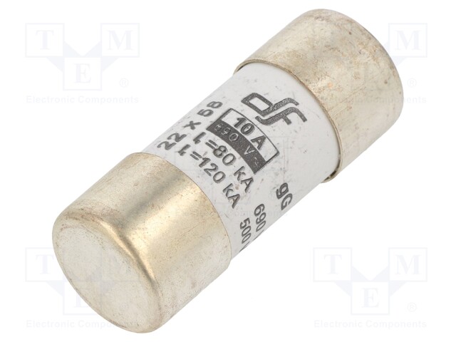 Fuse: fuse; gG; 10A; 690VAC; 440VDC; 22x58mm