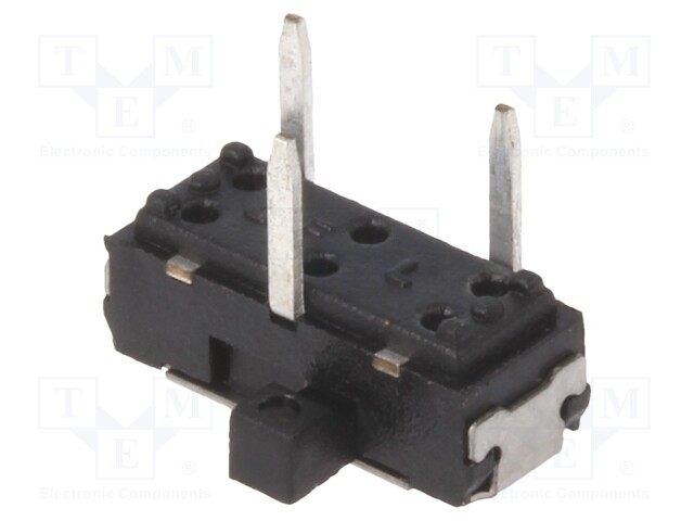 Switch: slide; Pos: 2; 0.2A/12VDC; ON-ON; Mounting: PCB,THT; 50mΩ