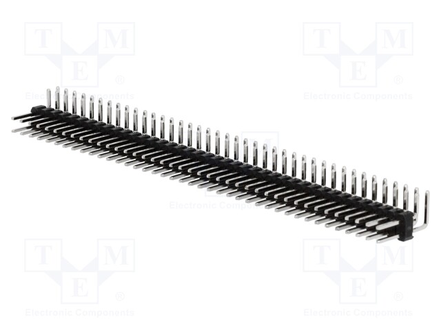 Pin header; pin strips; male; PIN: 80; angled 90°; 2.54mm; THT; 2x40