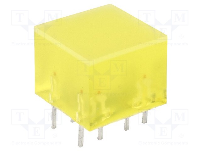 LED backlight; yellow; Lens: diffused,yellow; λd: 588nm; 5÷20mcd