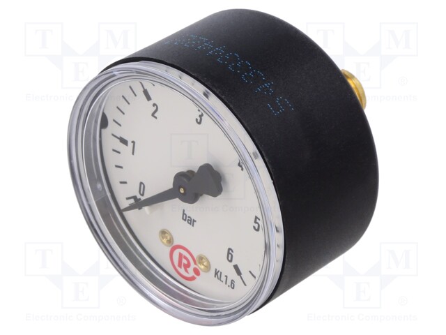 Manometer; 0÷6bar; 50mm; non-aggressive liquids,inert gases