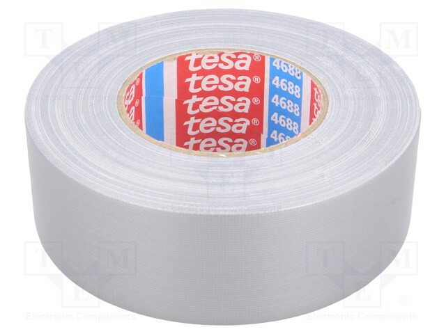 Tape: fixing; W: 50mm; L: 50m; D: 260um; natural rubber; silver; 9%