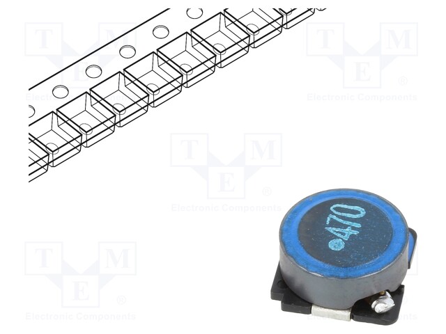 Inductor: ferrite; SMD; 47uH; 1.5A; 120mΩ; ±20%; Series: SLF