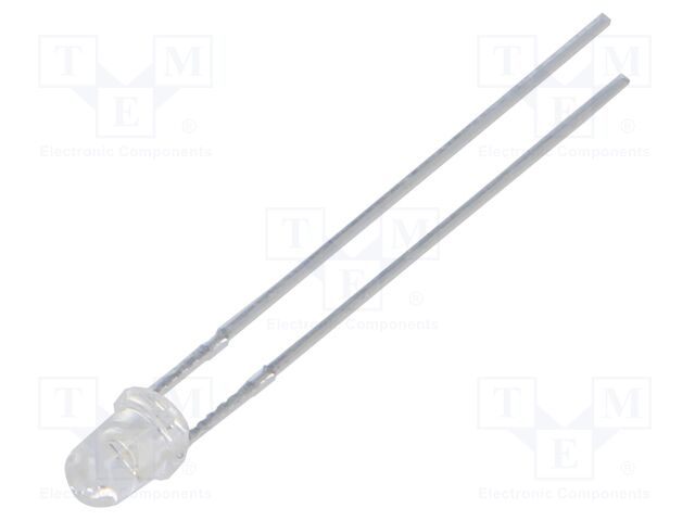 LED; 3mm; UV; 90mcd; 25°; Front: convex