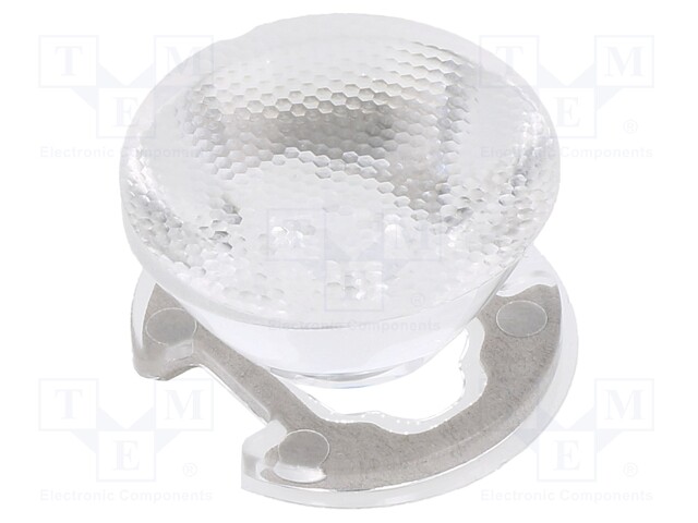 LED lens; round; Mat: PMMA plexiglass; transparent; 8÷13°; Ø: 26mm