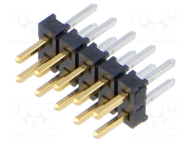 Connector: pin strips; male; PIN: 10; 2mm; gold-plated; THT