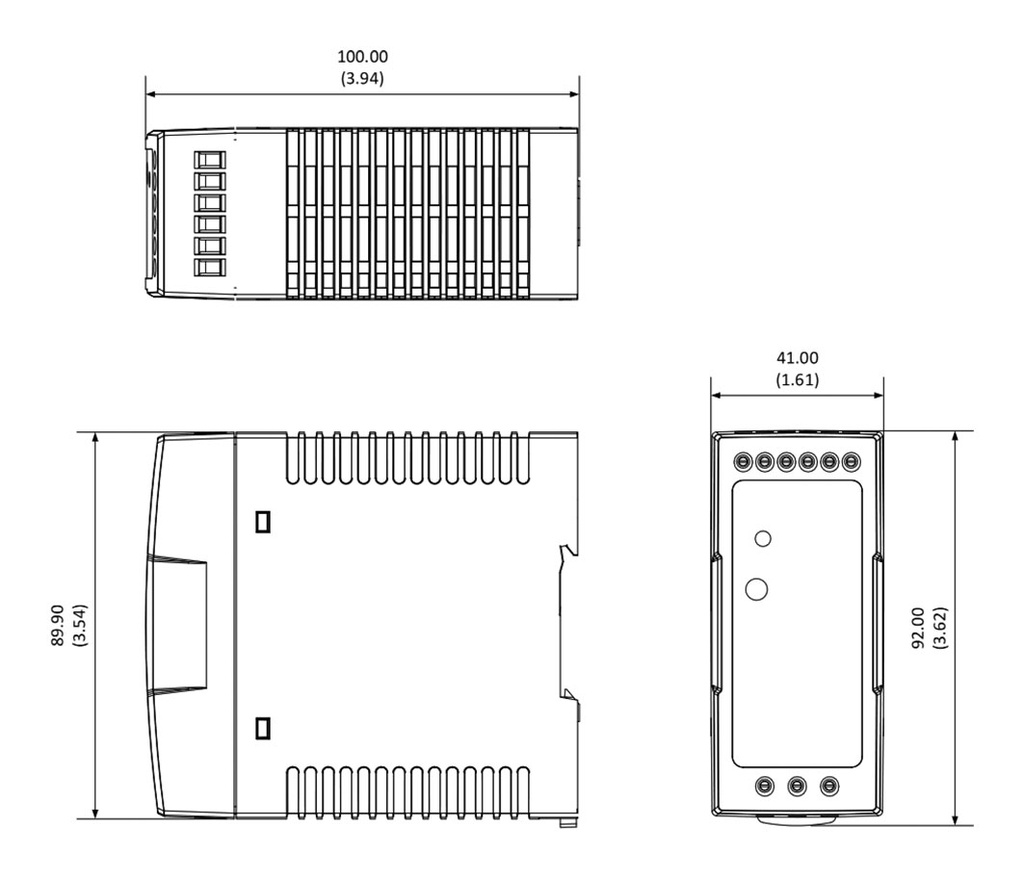 Power supply: switched-mode; for DIN rail; 60W; 24VDC; 2.5A; 3kV