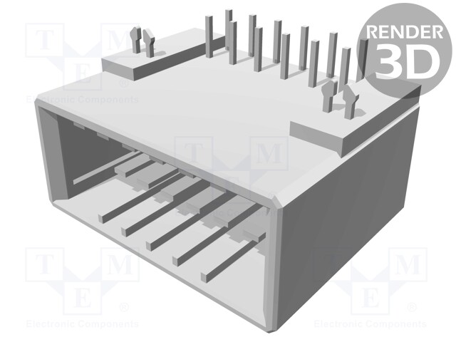 Socket; wire-board; male; D-3100D; 3.81mm; PIN: 12; Layout: 2x6; 250V