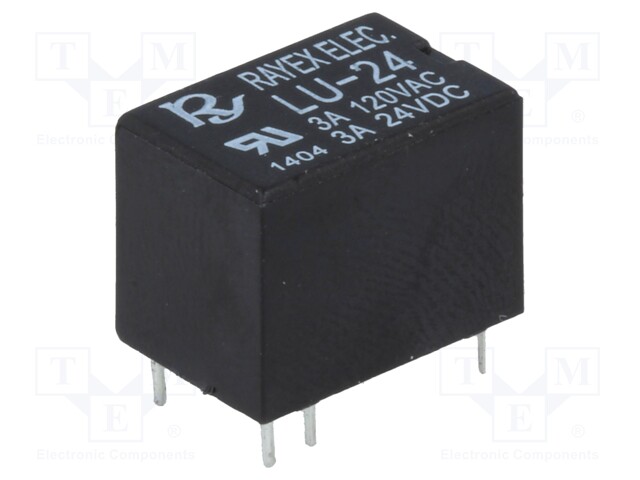 Relay: electromagnetic; SPDT; Ucoil: 24VDC; 1A/120VAC; 2A/24VDC