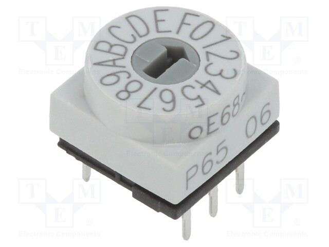 Switch: rotary; Pos: 16; 1uA/20mVDC; -60÷125°C; Mounting: THT