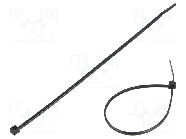 Cable tie; L: 160mm; W: 2.5mm; polyamide; 80N; black; Ømax: 41mm