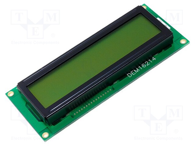 Display: LCD; alphanumeric; STN Positive; 16x2; 100x42x8.5mm; LED