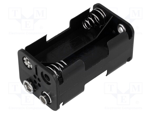 Holder; Leads: 6F22 type; Size: AA,R6; Batt.no: 4; Colour: black