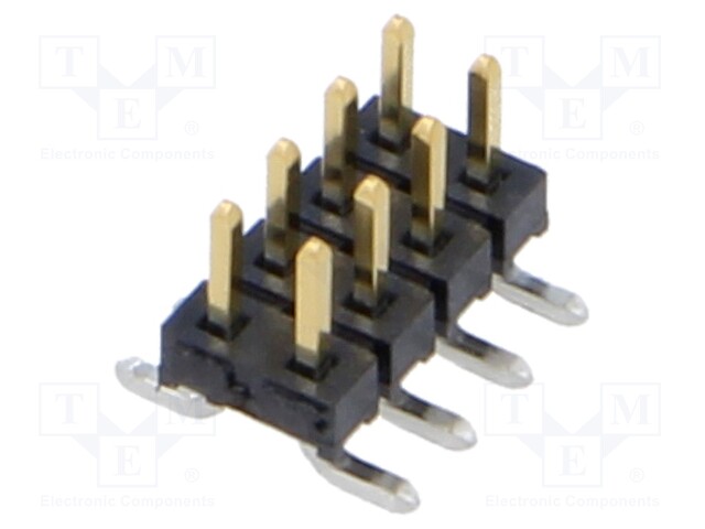 Connector: pin strips; male; PIN: 8; 2mm; gold-plated; SMT; vertical