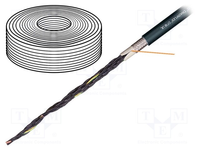 Wire: control cable; chainflex® CF10.UL; 4G0,75mm2; TPE; grey