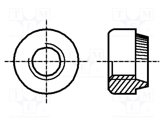 Insert nut; round; M3; steel; Plating: zinc; 2.3mm; BN: 196; push-on