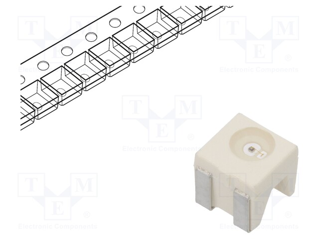 LED; SMD; 4040; yellow; 280÷355mcd; 3.8x3.8x2.85mm; 120°; 1.9÷2.4V