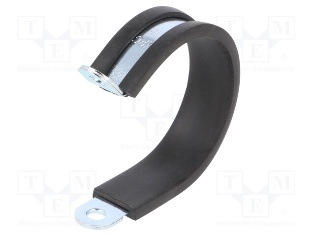 Fixing clamp; ØBundle : 35mm; W: 12mm; steel; Cover material: EPDM