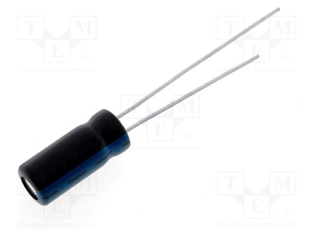 Capacitor: electrolytic; THT; 330uF; 63VDC; Ø10x20mm; Pitch: 5mm