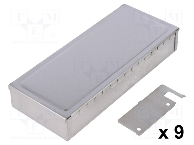 Enclosure: shielding; X: 68mm; Y: 161mm; Z: 28mm; steel