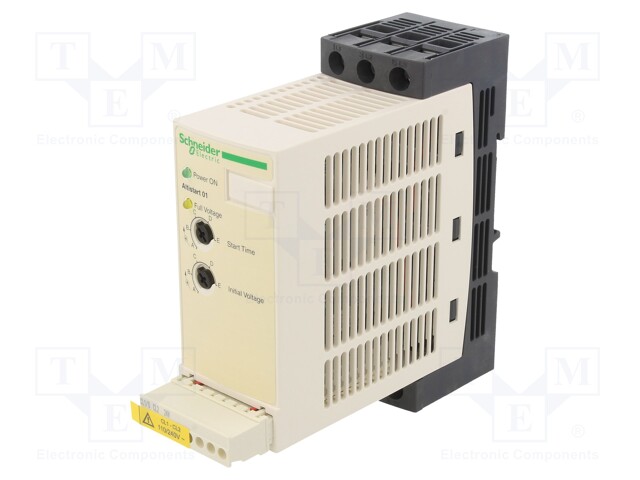 Module: soft-start; Usup: 230VAC; DIN; 24VDC; 1.1kW; 1÷5/1÷5s; 9A