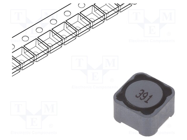 Inductor: wire; SMD; 390uH; 880mA; 700mΩ; 12x12x8mm; ±20%; -40÷125°C