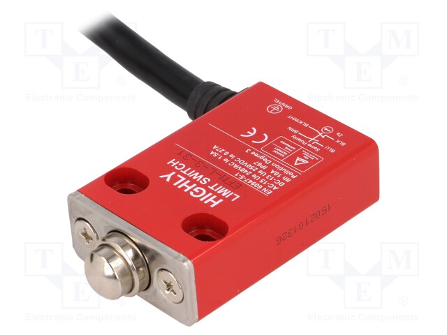 Limit switch; pin plunger Ø1,50mm; NO + NC; 5A; max.240VAC; IP67
