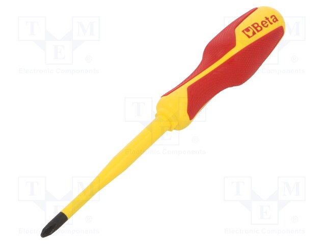 Screwdriver; Phillips; insulated,slim; PH2; Blade length: 100mm