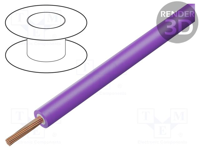 Wire; FlexiVolt-2V,Flexivolt®; stranded; Cu; 2.5mm2; violet; PVC