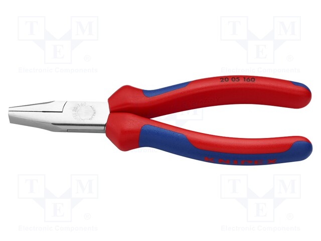 Pliers; flat; 160mm; Conform to: DIN/ISO 5745