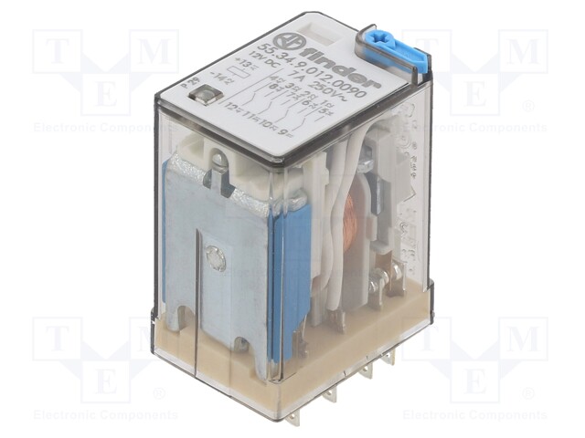 Relay: electromagnetic; 4PDT; 12VDC; Icontacts max: 7A; max.250VAC