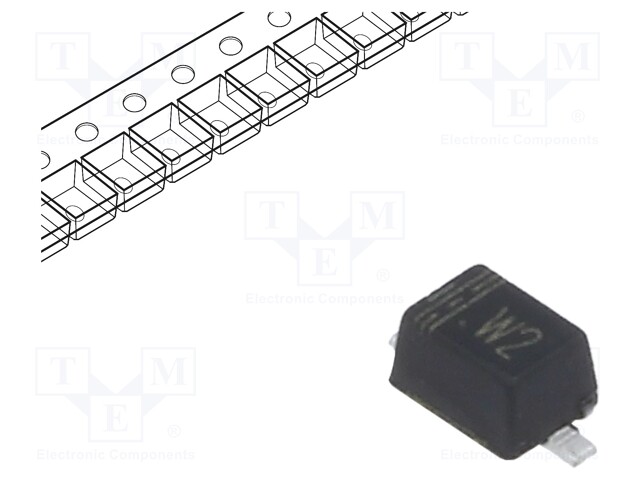 Diode: rectifying; SMD; 100V; 250mA; 6ns; Package: reel,tape; SOD323