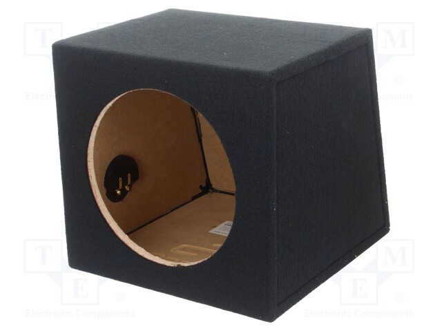 Car loudspeaker enclosure; MDF; black; textil; 20l; 250mm