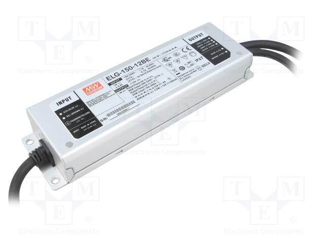 Power supply: switched-mode; LED; 96W; 12VDC; 10A; 100÷305VAC; IP67