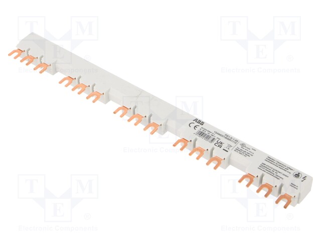 Busbar; 10mm2; 690VAC; 250VDC; 6kV; Inom: 65A; fork; No.of mod: 5