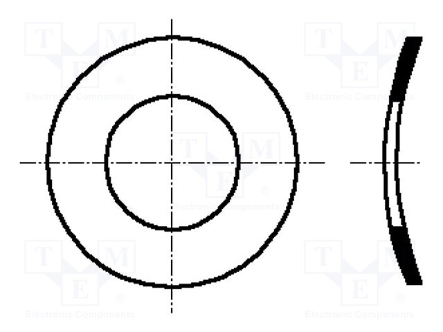 Washer; spring,split; M3; D=6mm; h=0.65mm; spring bronze; DIN: 137A