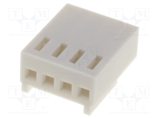 Plug; wire-board; female; 2.54mm; PIN: 4; w/o contacts; for cable