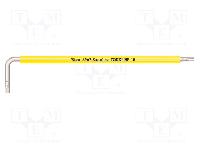 Wrench; Torx®; TX15; Overall len: 123mm; stainless steel