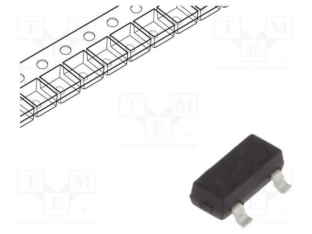 Transistor: NPN; bipolar; 300V; 0.5A; 300mW; SOT23