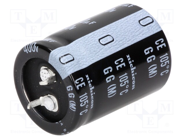 Capacitor: electrolytic; SNAP-IN; 270uF; 400VDC; Ø25x35mm; ±20%