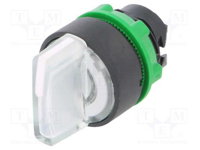 Switch: rotary; Stabl.pos: 2; 22mm; white; Illumin: LED; IP66; Pos: 3